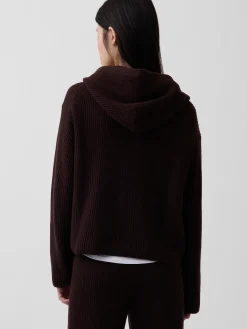 CashSoft Oversized Shaker-Stitch Hoodie