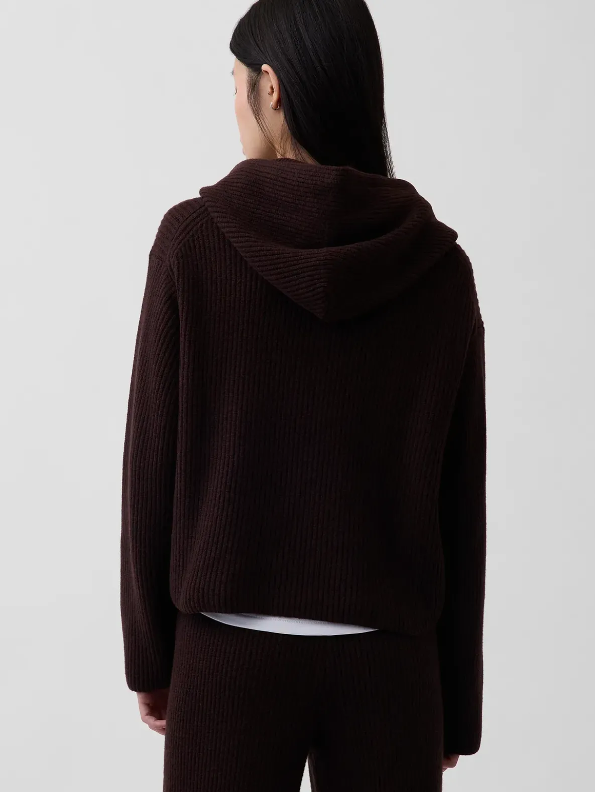 CashSoft Oversized Shaker-Stitch Hoodie