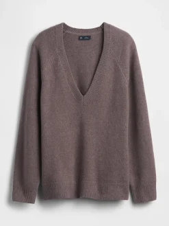 CashSoft Oversized V-Neck Sweater