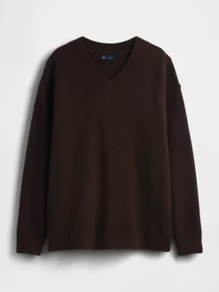 CashSoft Oversized V-Neck Tunic Sweater