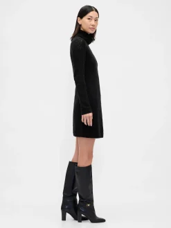 CashSoft Pointelle Turtleneck Sweater Dress