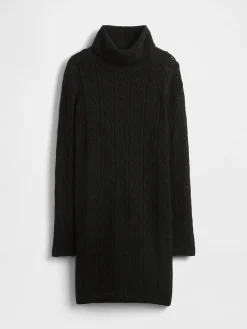CashSoft Pointelle Turtleneck Sweater Dress