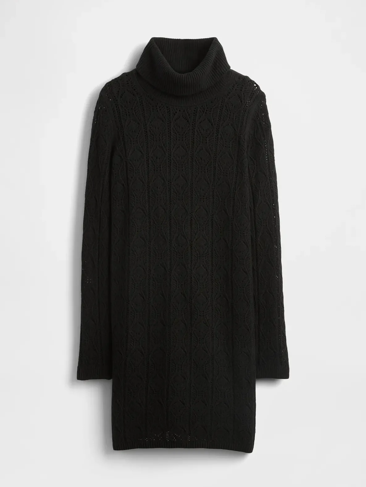 CashSoft Pointelle Turtleneck Sweater Dress