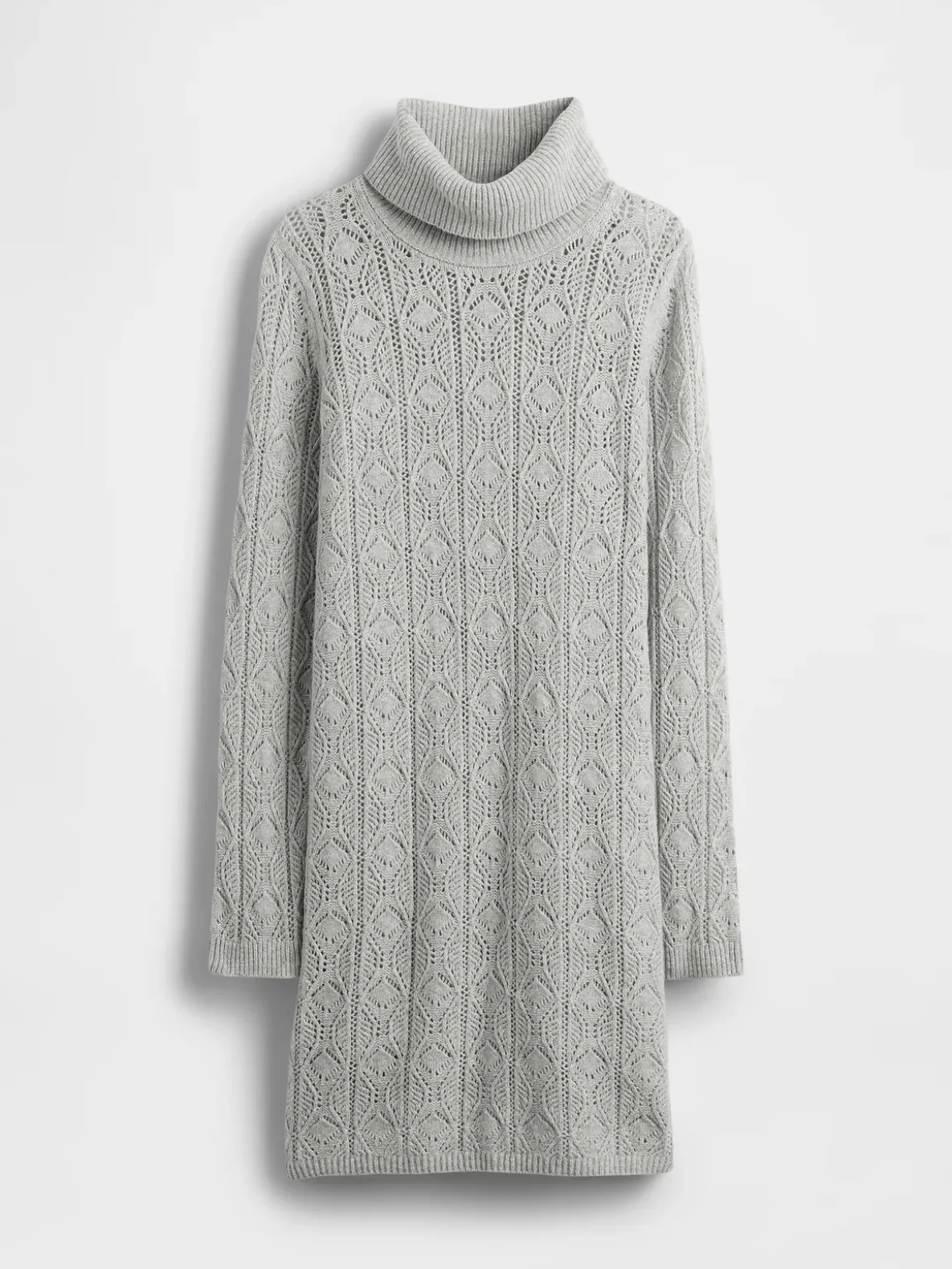 CashSoft Pointelle Turtleneck Sweater Dress