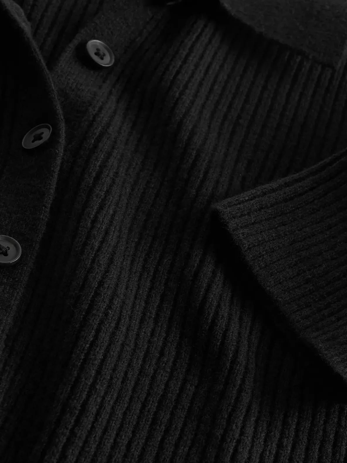 CashSoft Rib Collared Midi Cardigan Dress