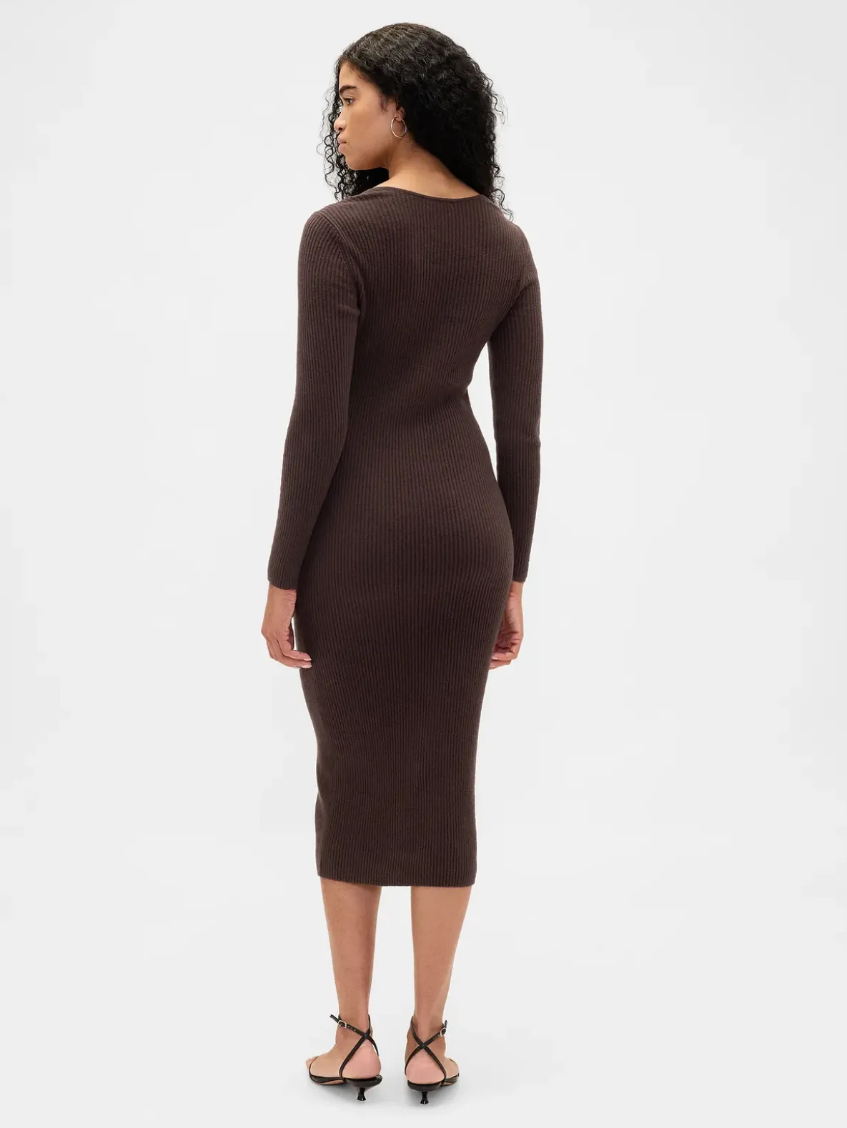 CashSoft Rib Midi Sweater Dress