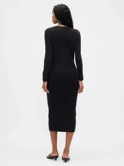 CashSoft Rib Midi Sweater Dress