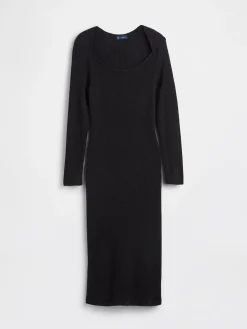 CashSoft Rib Midi Sweater Dress