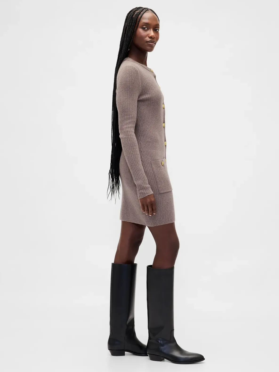CashSoft Rib Pocket Mini Sweater Dress