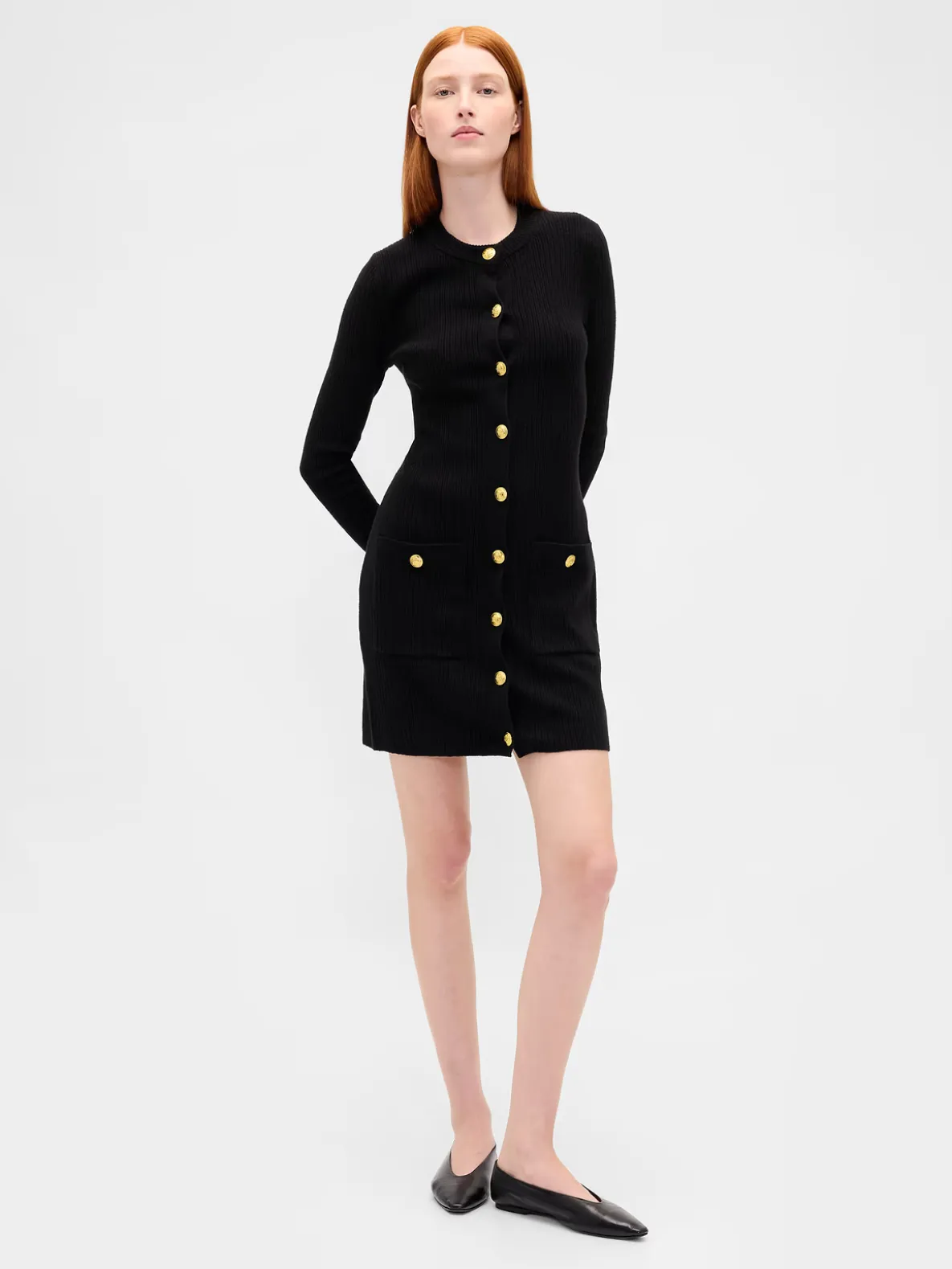 CashSoft Rib Pocket Mini Sweater Dress