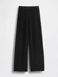 CashSoft Shaker-Stitch Sweater Pants