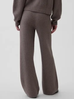 CashSoft Shaker-Stitch Sweater Pants