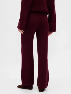 CashSoft Shaker-Stitch Sweater Pants