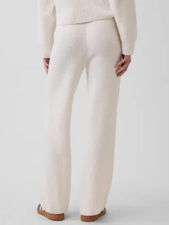CashSoft Shaker-Stitch Sweater Pants