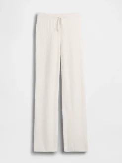 CashSoft Shaker-Stitch Sweater Pants