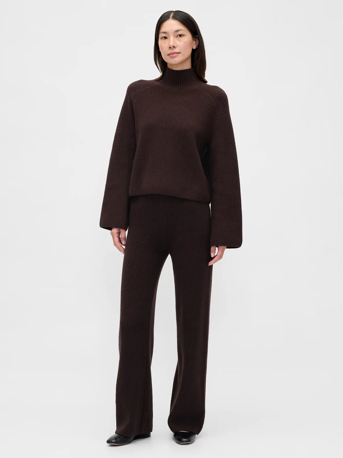 CashSoft Shaker-Stitch Sweater Pants