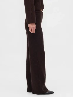 CashSoft Shaker-Stitch Sweater Pants