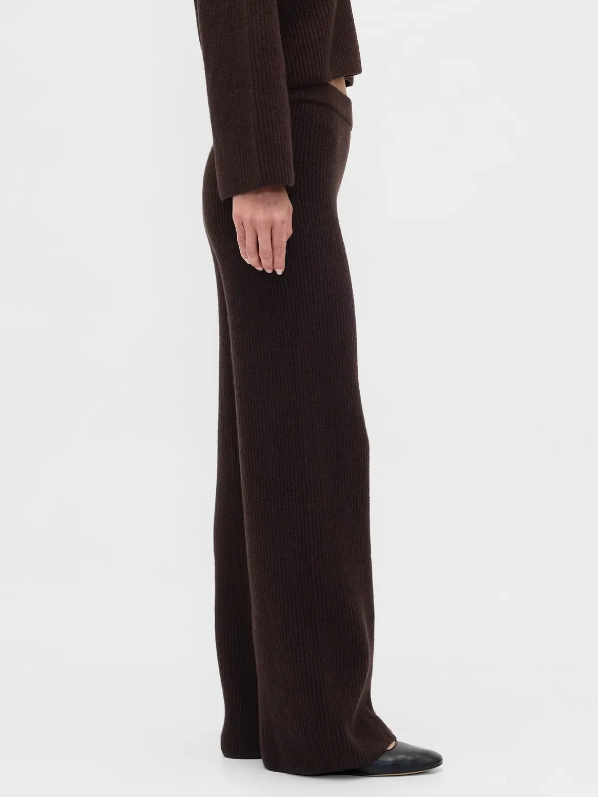 CashSoft Shaker-Stitch Sweater Pants