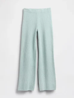 CashSoft Shaker-Stitch Sweater Pants