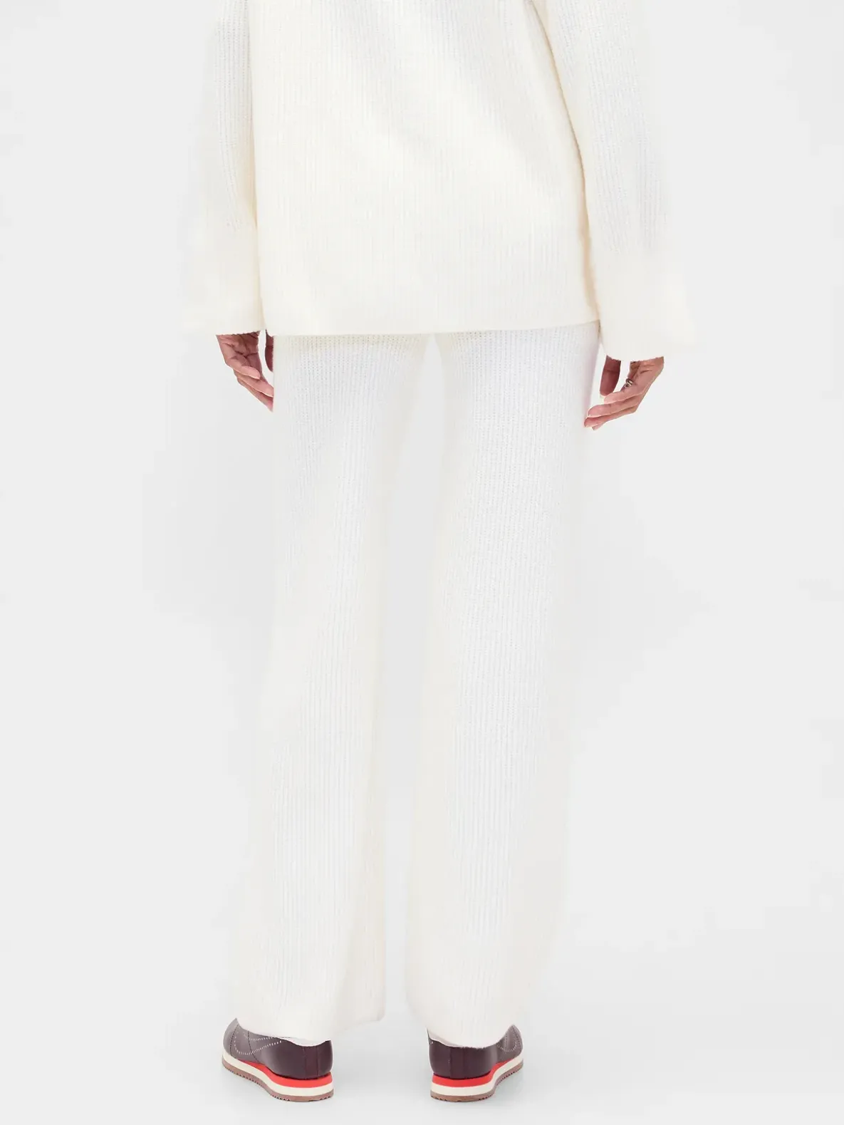 CashSoft Shaker-Stitch Sweater Pants