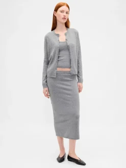 CashSoft Stretch Midi Skirt