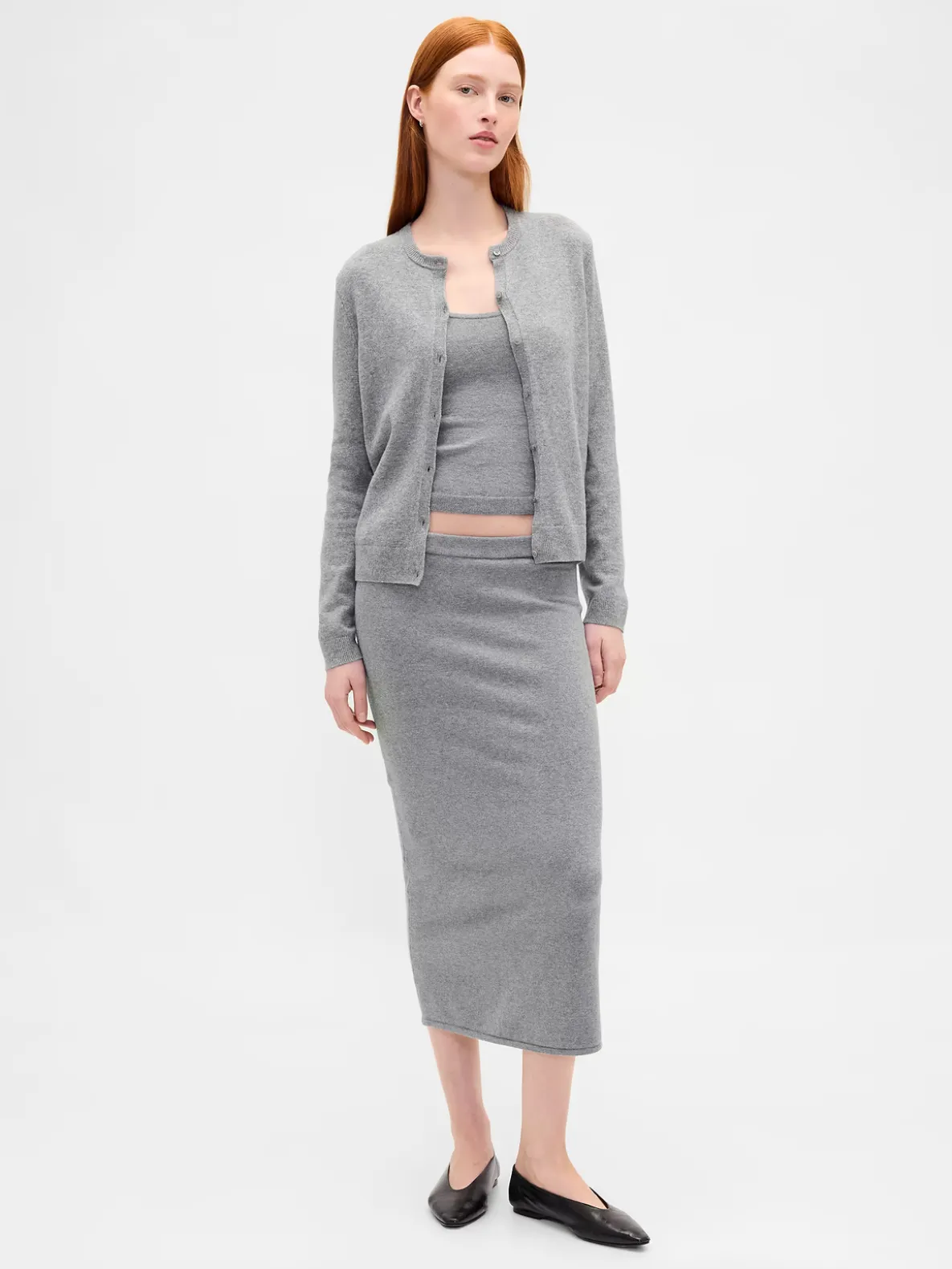 CashSoft Stretch Midi Skirt