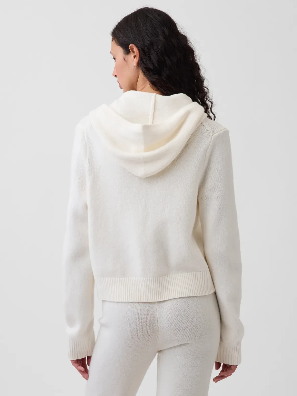 CashSoft Sweater Crop Zip Hoodie