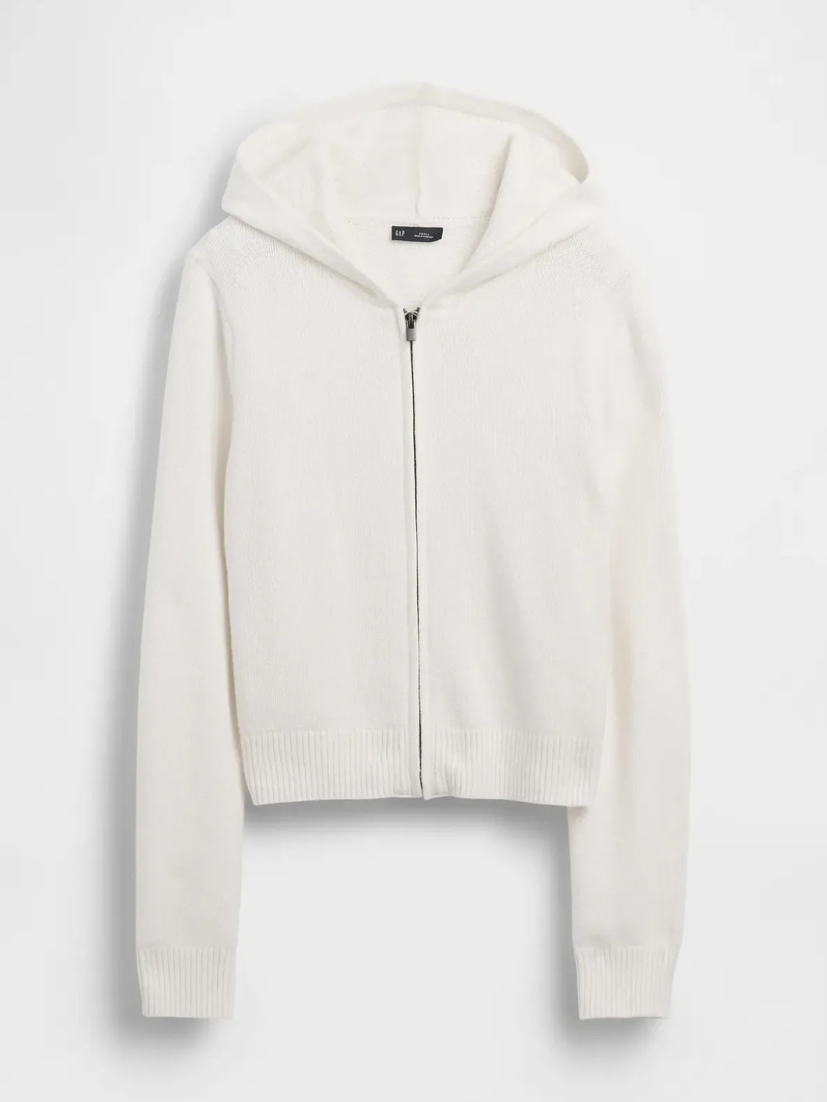 CashSoft Sweater Crop Zip Hoodie