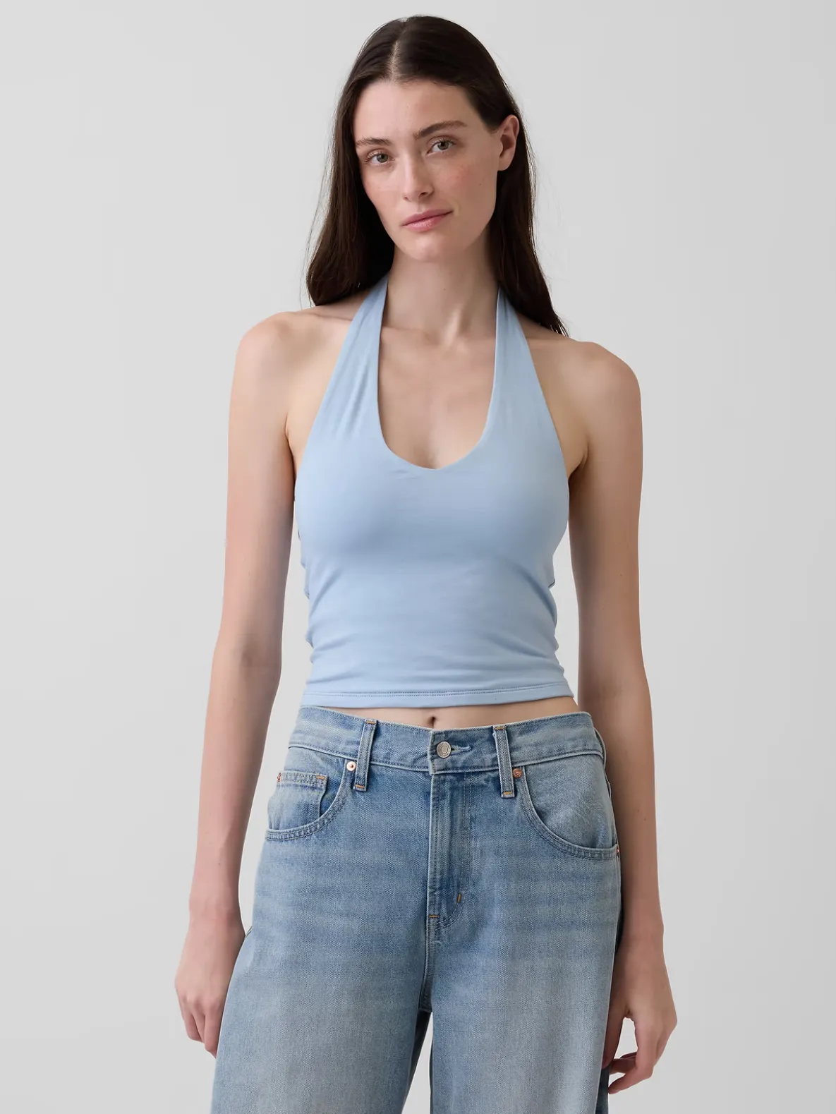 CloseKnit Halter Crop Top