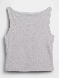 CloseKnit Jersey Boatneck Crop Tank Top