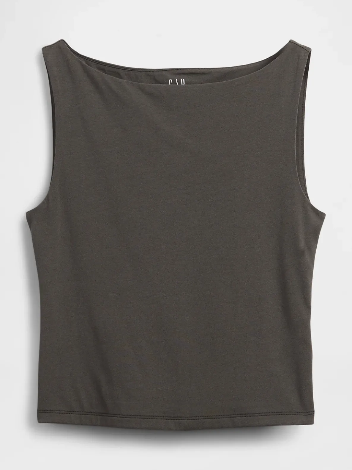 CloseKnit Jersey Boatneck Crop Tank Top
