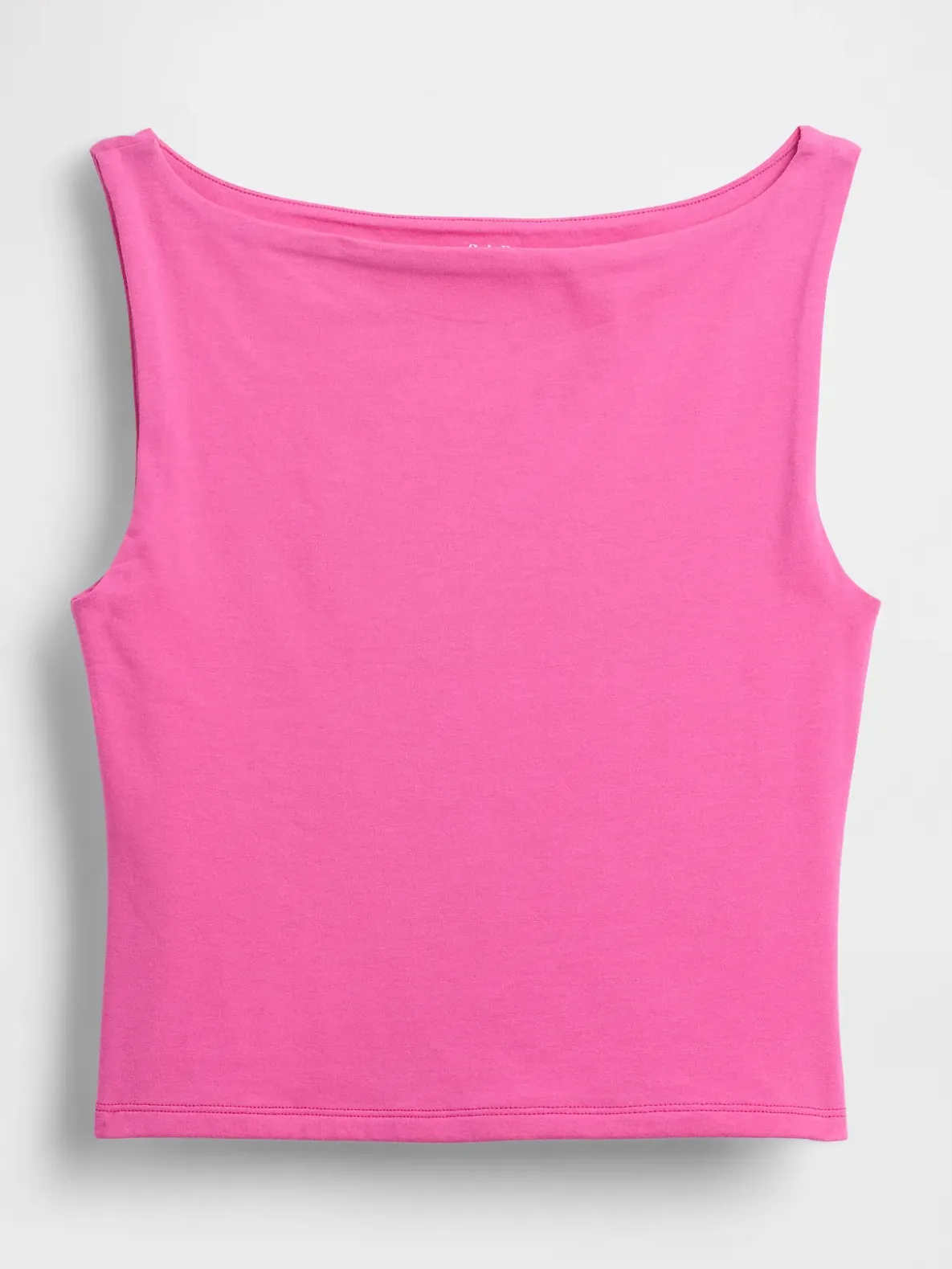 CloseKnit Jersey Boatneck Crop Tank Top