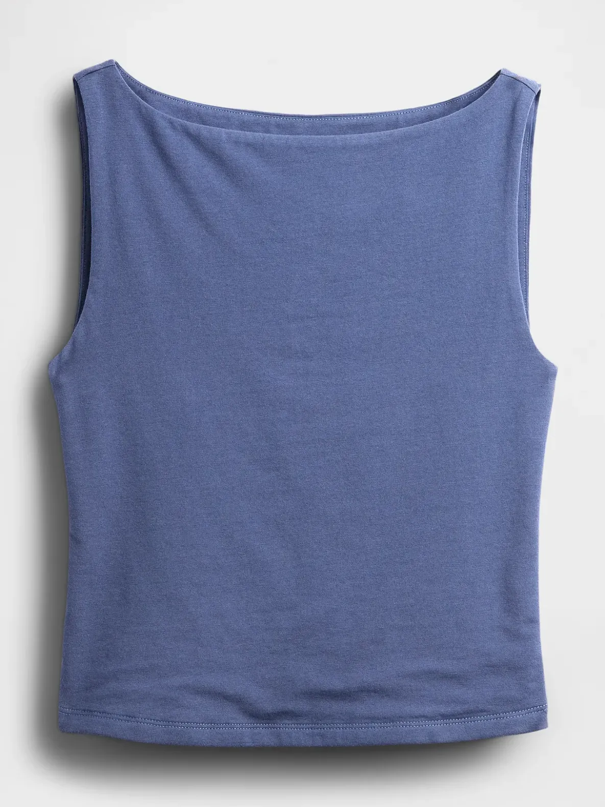 CloseKnit Jersey Boatneck Crop Tank Top