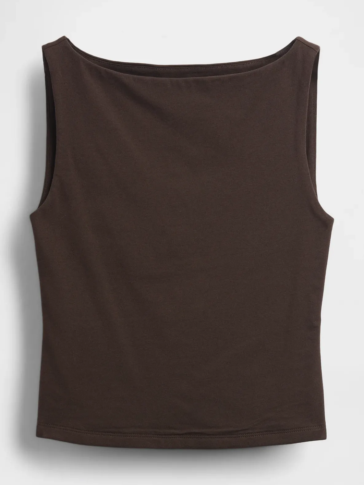 CloseKnit Jersey Boatneck Crop Tank Top
