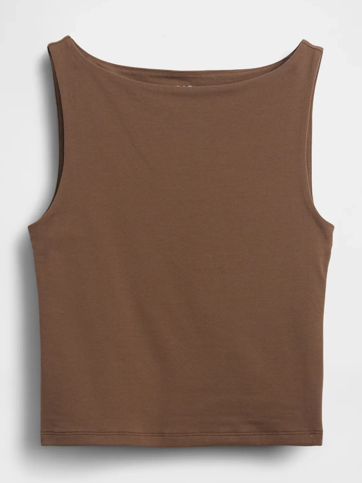 CloseKnit Jersey Boatneck Crop Tank Top