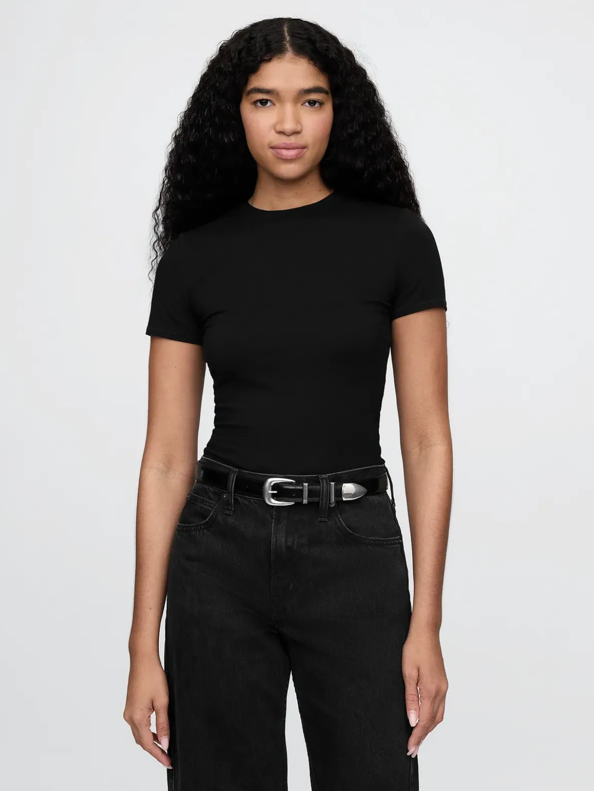 CloseKnit Jersey T-Shirt Thong Bodysuit