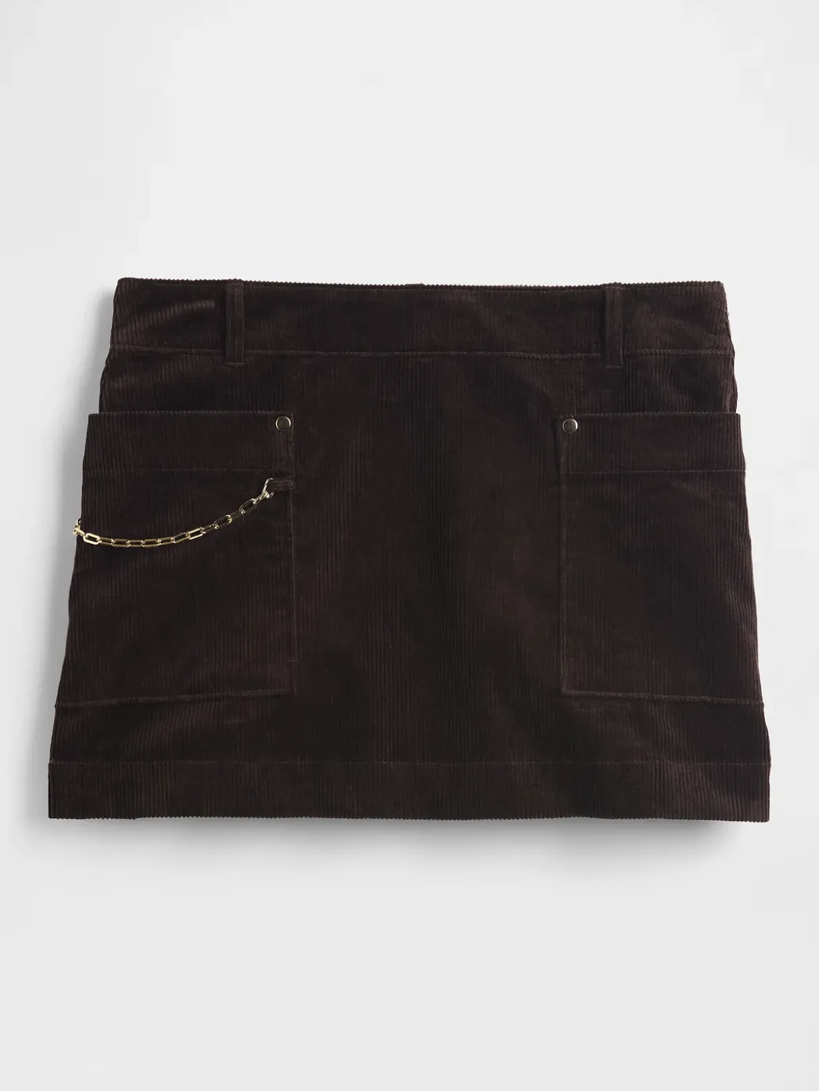 Corduroy Chain Pocket Mini Skort