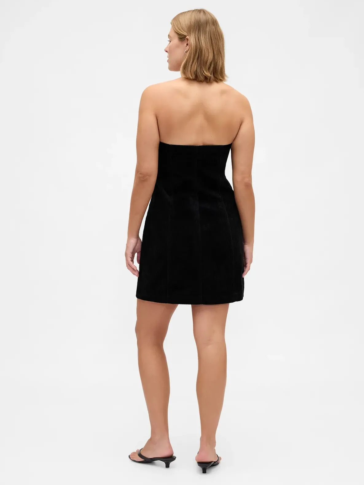 Corduroy Strapless Mini Dress