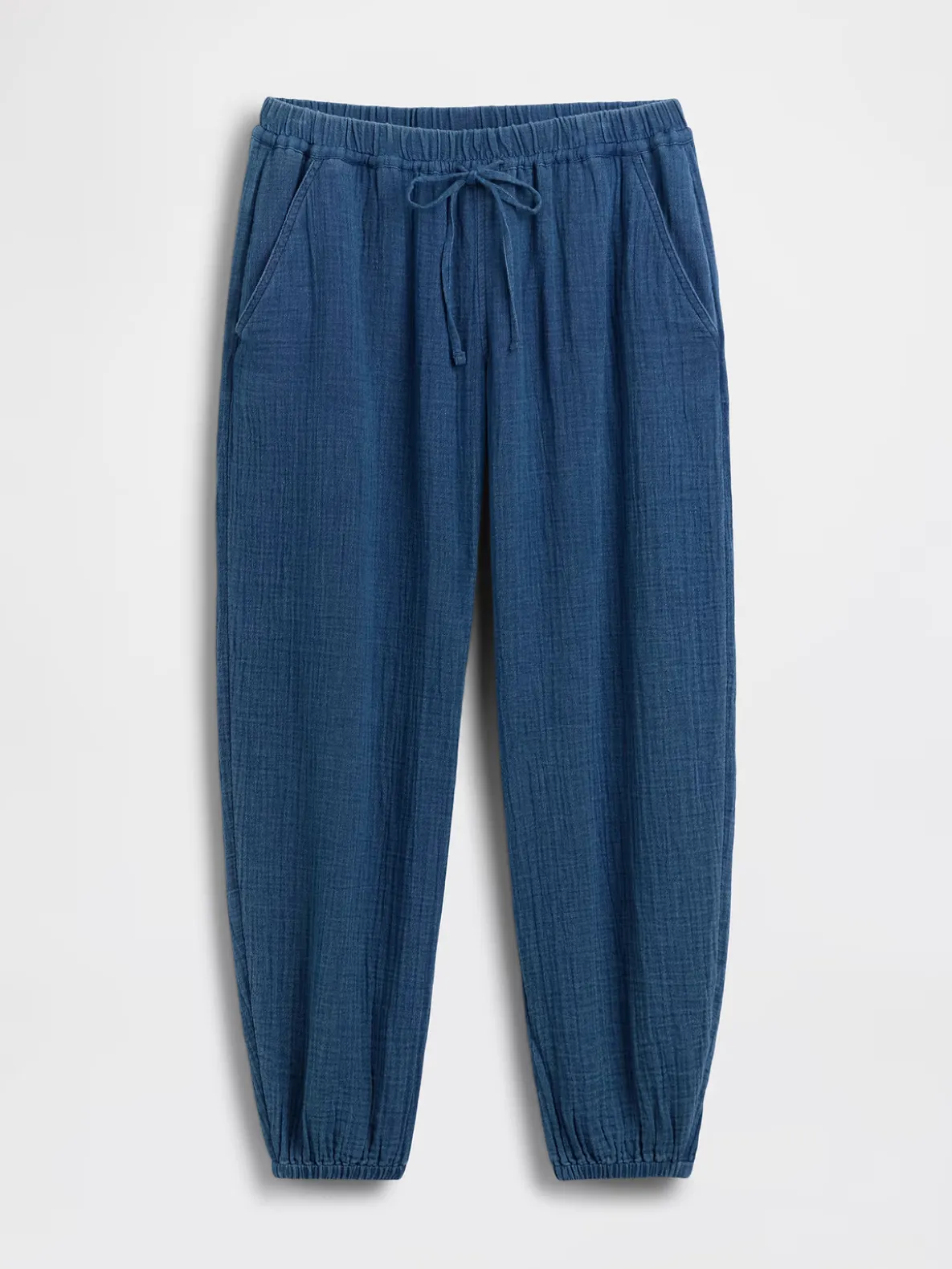Cotton Gauze Denim Easy Barrel Joggers