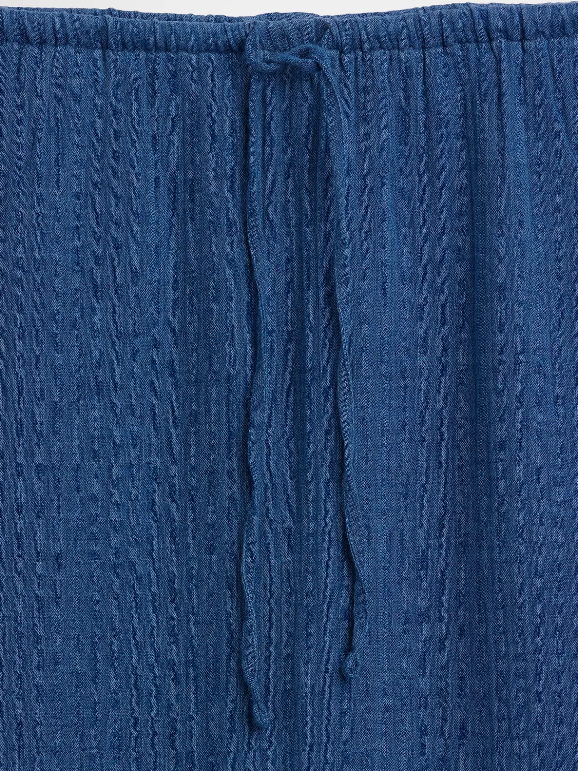 Cotton Gauze Denim Tiered Easy Maxi Skirt