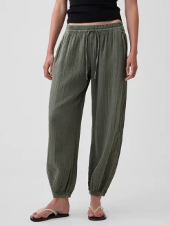 Cotton Gauze Easy Joggers