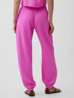 Cotton Gauze Easy Joggers