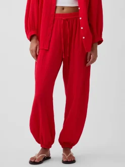 Cotton Gauze Easy Joggers