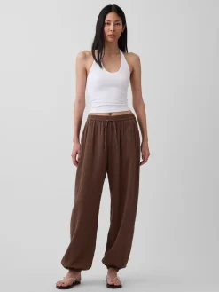 Cotton Gauze Easy Joggers