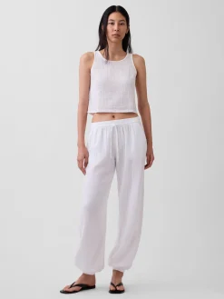 Cotton Gauze Easy Joggers