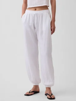 Cotton Gauze Easy Joggers