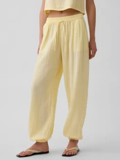 Cotton Gauze Easy Joggers
