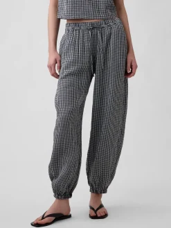 Cotton Gauze Easy Joggers
