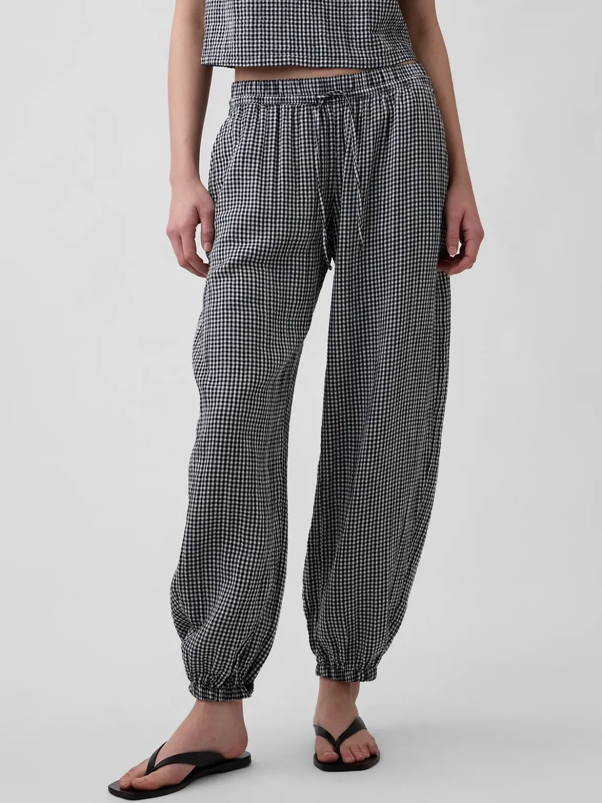 Cotton Gauze Easy Joggers