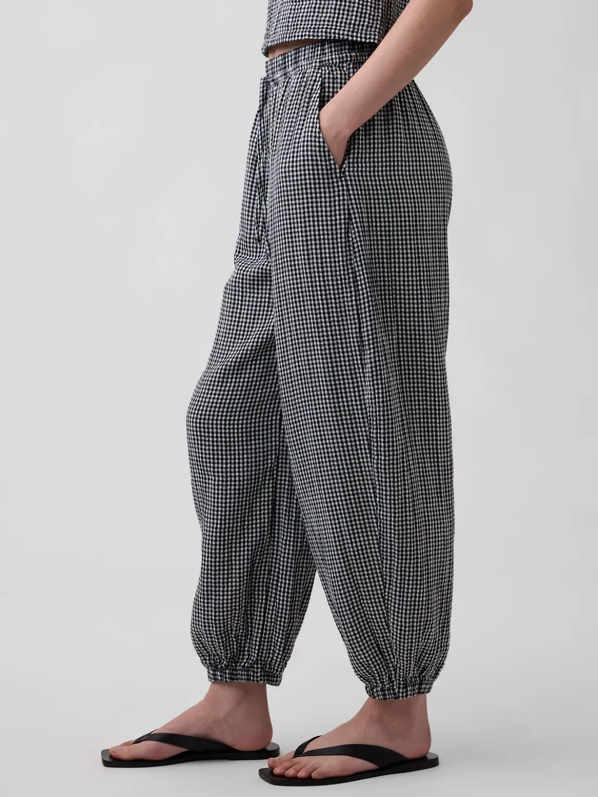 Cotton Gauze Easy Joggers